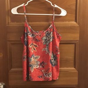 Red Floral Tank (size xs)